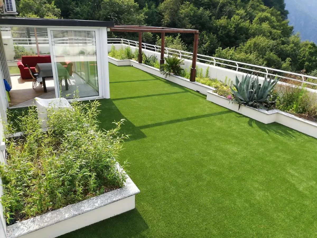 Attico With Big Terrace In Residence With Pool Valbrona
