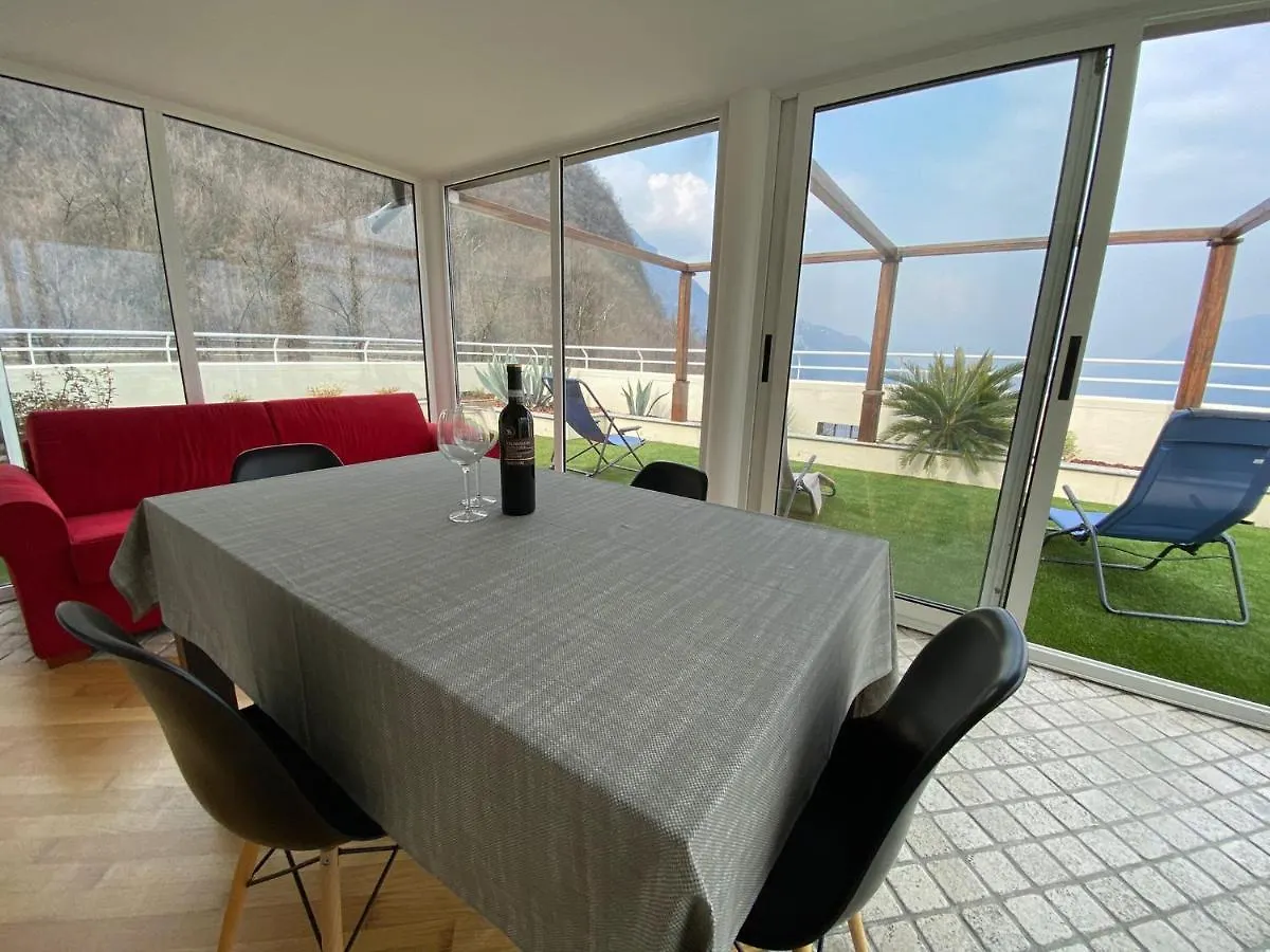 Attico With Big Terrace In Residence With Pool Valbrona